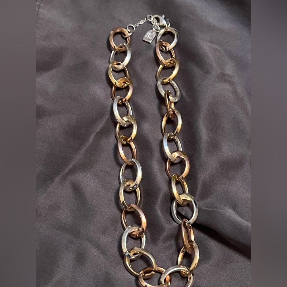 Ralph Lauren tri color link necklace
